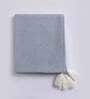 Blue Solid Cotton 50x60 Inches Sofa Throw