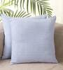 Blue Geometric Cotton 16x16 Inches Cushion Covers (Set of 2)