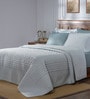 Blue Cotton Abstract 145 GSM Double Bed Quilt