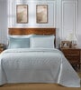 Blue Cotton Abstract 145 GSM Double Bed Quilt