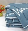 Blue Cotton Blend Abstract 150 GSM Single Comforter