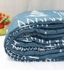 Blue Cotton Blend Abstract 150 GSM Single Comforter