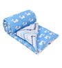Blue Cotton Abstract 150 GSM Single Bed Comforter