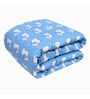 Blue Cotton Abstract 150 GSM Single Bed Comforter