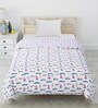 Blue Cotton Abstract 150 GSM Single Bed Comforter