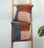 Blue Woven Cotton 16 x 16 Inches Cushion Covers (Set of 2)
