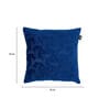 Blue Textured Cotton 16 x 16 Inches Cushion Covers (Set of 2)