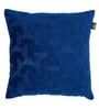 Blue Textured Cotton 16 x 16 Inches Cushion Covers (Set of 2)