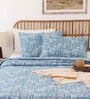 Blue Cotton Abstract 180 GSM Single Bed Dohar