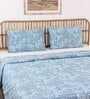 Blue Cotton Abstract 180 GSM Single Bed Dohar