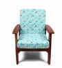 Blue Cotton Floral 20x20 Inches 1 Seater Sofa Chair Covers (Pack of 10)
