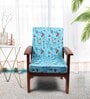 Blue Cotton Floral 20x20 Inches 1 Seater Sofa Chair Covers (Pack of 10)