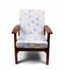 Blue Cotton Abstract 20x20 Inches 1 Seater Sofa Chair Covers (Pack of 10)