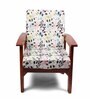 Blue Cotton Abstract 20x20 Inches 1 Seater Sofa Chair Covers (Pack of 2)