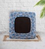 Blue Cotton Abstract 20x20 Inches 1 Seater Sofa Chair Covers (Pack of 2)