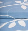 Blue Cotton Floral 20x20 Inches 1 Seater Sofa Chair Covers (Pack of 4)