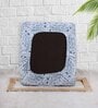 Blue Cotton Abstract 20x20 Inches 1 Seater Sofa Chair Covers (Pack of 4)