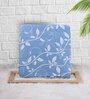 Blue Cotton Floral 20x20 Inches 1 Seater Sofa Chair Covers (Pack of 6)