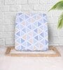 Blue Cotton Geometrical 20x20 Inches 1 Seater Sofa Chair Covers (Pack of 6)