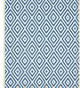 Blue Cotton Abstract 4.2 x 1.6 Feet Dhurrie