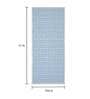 Blue Cotton Abstract 4.2 x 1.6 Feet Dhurrie