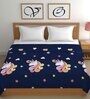 Blue Cotton Abstract 400 GSM Double Bed Comforter