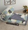 Blue Cotton Abstract 500 GSM Double Bed Comforter