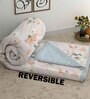 Blue Cotton Floral 500 GSM Double Bed Comforter