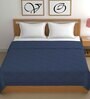 Blue Cotton Abstract 500 GSM Double Bed Comforter