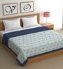 Blue Cotton Abstract 500 GSM Double Bed Comforter