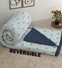 Blue Cotton Abstract 500 GSM Single Bed Comforter
