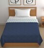 Blue Cotton Abstract 500 GSM Single Bed Comforter