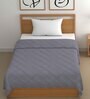 Blue Cotton Abstract 500 GSM Single Bed Comforter