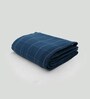 Navy Blue Banana Double Cloth Checkered 300 GSM Bath Towel