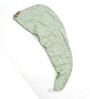 Sage Green Banana Jacquard Floral 300 GSM Hair Wrap Towel (Set of 1 )