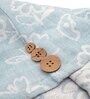 Blue Banana Jacquard Floral 300 GSM Hair Wrap Towel (Set of 1 )