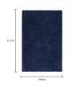 Blue Cotton Anti Skid Solid 31 x 20 inch Door Mat