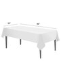 Floral (52x84) White & Blue Cotton Blend Table Cloth