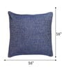 Blue Cotton Blend Solid 16x16 inches Cushion Covers (1pc)