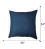 Blue Cotton Blend Solid 24x24 inches Cushion Covers (1pc)