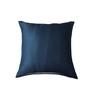 Blue Cotton Blend Solid 24x24 inches Cushion Covers (1pc)
