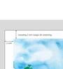Blue Cotton Canvas Watercolor Sea Land Art Print
