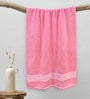 Blossom Pink Cotton Abstract 400 GSM Bath Towel (1Pc)