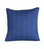 Blue Traditional Cotton 20 x 20 Inches Embroidered Cushion Cover
