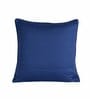 Blue Traditional Cotton 20 x 20 Inches Embroidered Cushion Cover