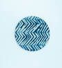 Blue Cotton Fabric Coated Mdf Napkin Ring With Agate And Coaster Set Of 4