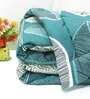 Blue Cotton Blend Floral 150 GSM Single Comforter