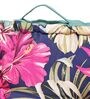 Blue Cotton Floral 24x24 inches Floor Cushion