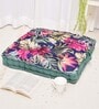 Blue Cotton Floral 24x24 inches Floor Cushion