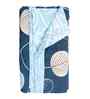 Blue Cotton Floral 300 Gsm Double Bed Reversible Comforter